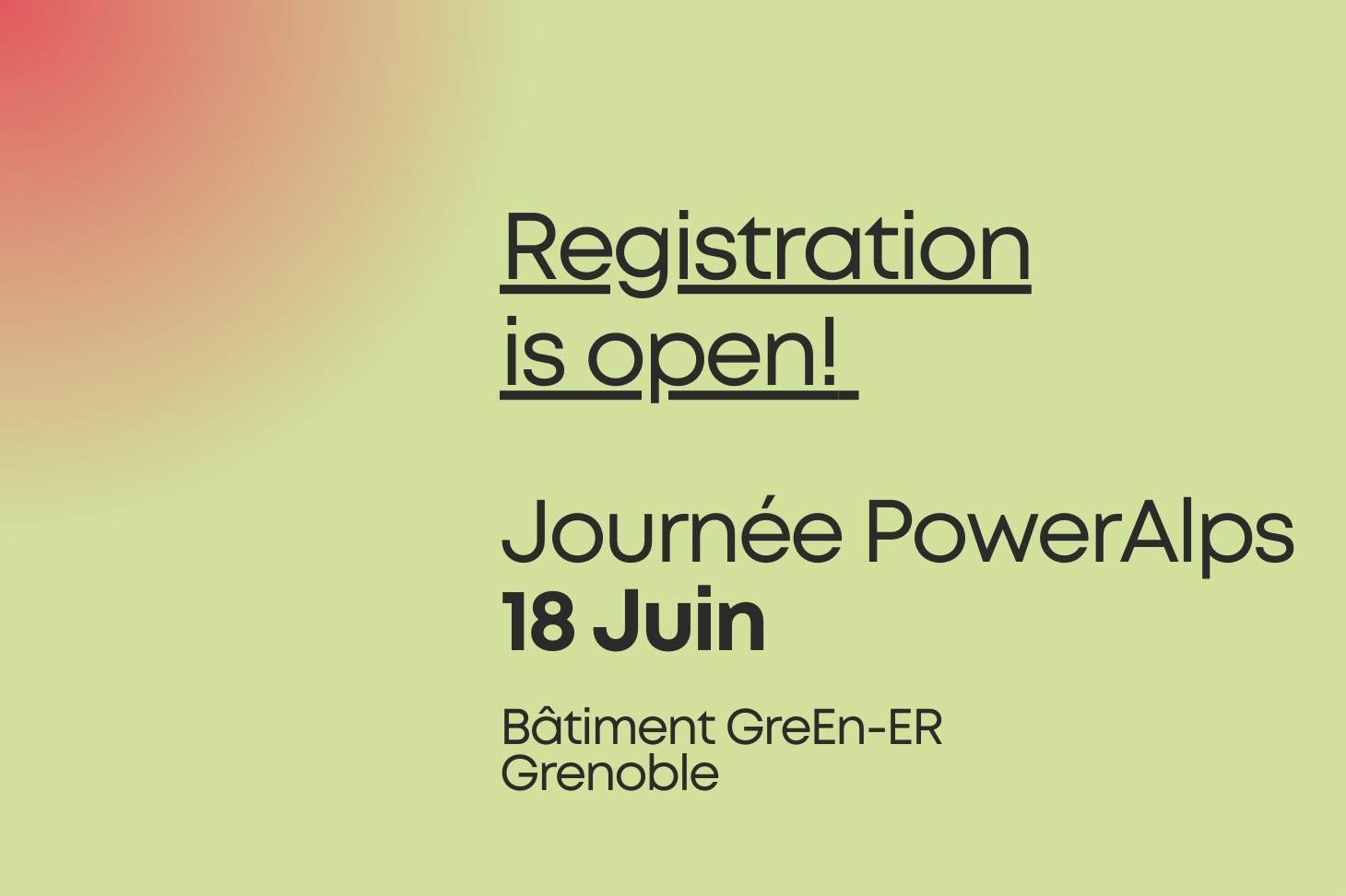 Registrations are open : Journée PowerAlps 18 Juin 